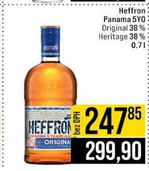 Heffron Panama 5YO Original 38%  0,7 l 