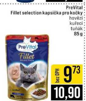 PreVital Fillet selection kapsička pro kočky hovězí 85 g 