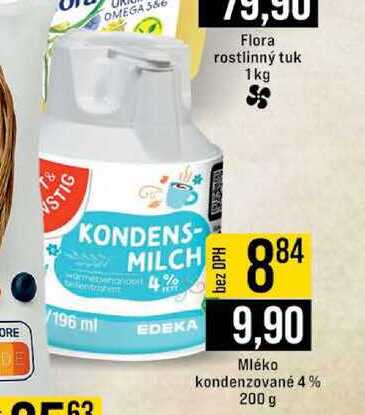Mléko kondenzované 4% 200 g  v akci