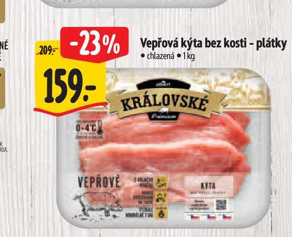  Vepřová kýta bez kosti - plátky 1kg  