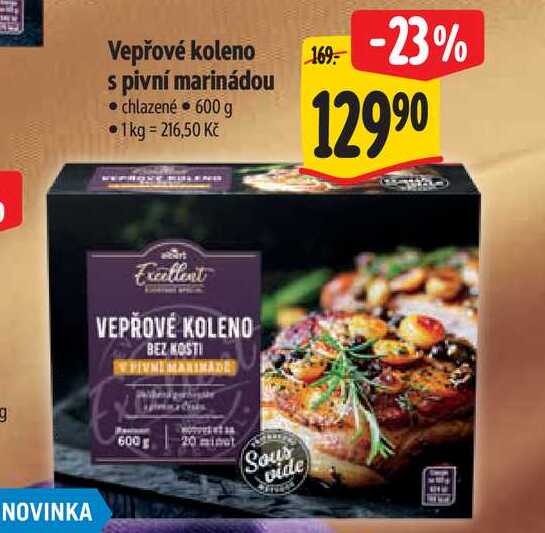   Vepřové koleno s pivní marinádou  600 g