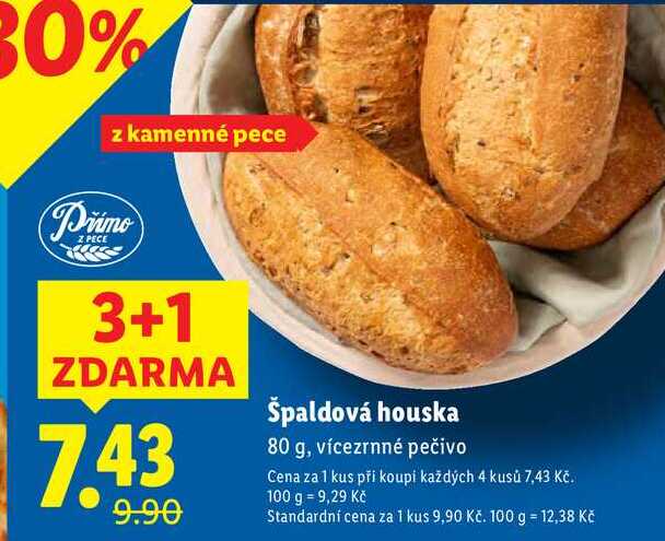 Špaldová houska, 80 g