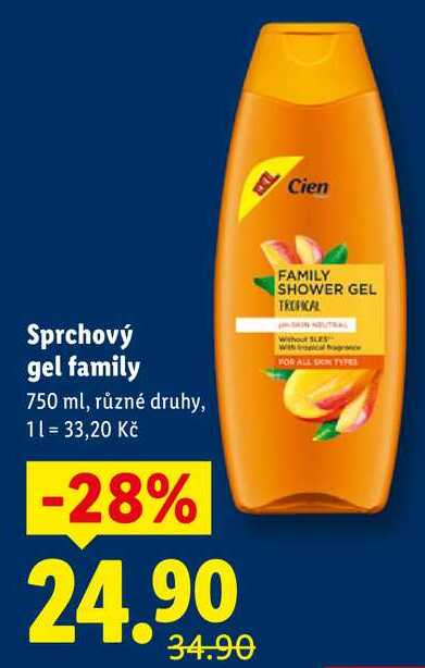 Sprchový gel family, 750 ml