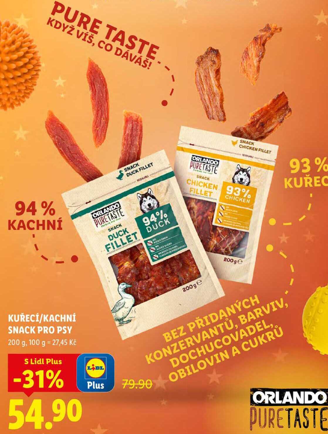 KUŘECÍ/KACHNÍ SNACK PRO PSY, 200 g