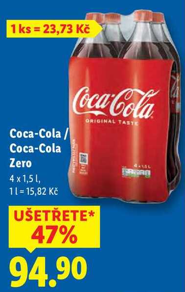 Coca-Cola/Coca-Cola Zero, 4x 1,5 l
