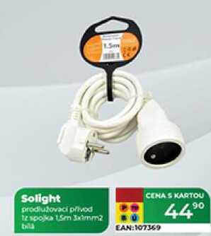 Solight prodlužovaci privod tz spojka 1,5m 3x1mm2 