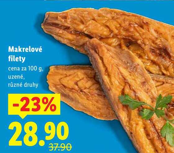 Makrelové filety, cena za 100 g