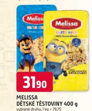MELISSA DĚTSKÉ TĚSTOVINY 400g různé druhy