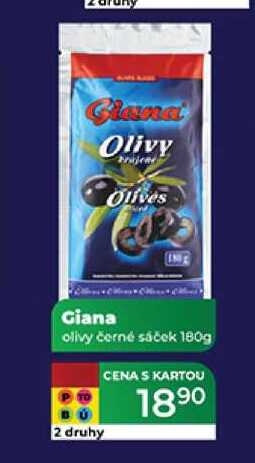 Giana olivy černé sáček 180g