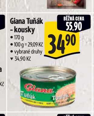   Giana Tuňák - kousky 170 g 