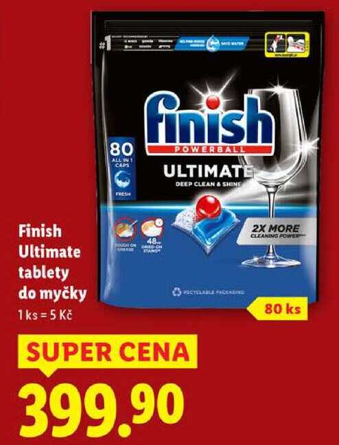 Finish Ultimate tablety do myčky, 80 ks
