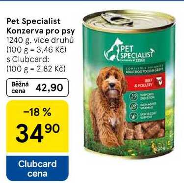 Pet Specialist Konzerva pro psy, 1240 g 