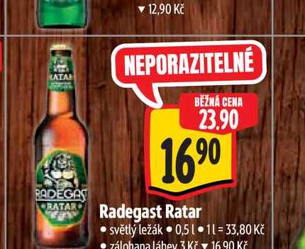  Radegast Ratar 0,5 l