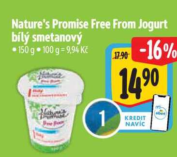 Nature's Promise Free From Jogurt bílý smetanový 150 g 