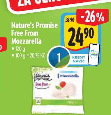 Nature's Promise Free From Mozzarella 120 g 