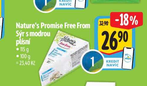   Nature's Promise Free From Sýr s modrou plísní 115 g  