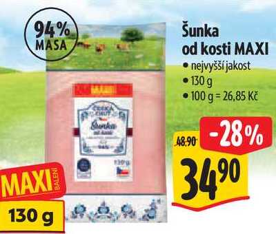 Šunka od kosti MAXI, 130 g