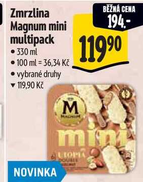 Zmrzlina Magnum mini multipack, 330 ml 