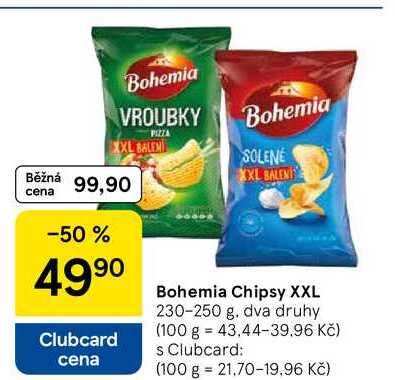 Bohemia Chipsy XXL, 230-250 g