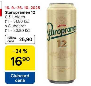 Staropramen 12, 0.5 l, plech