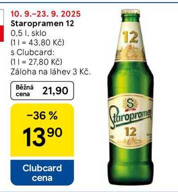 Staropramen 12, 0,5 l, sklo   v akci