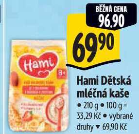 Hami Dětská mléčná kaše, 210 g