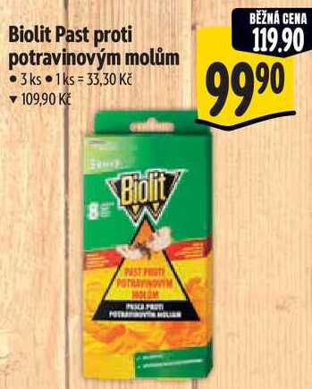 Biolit Past proti potravinovým molům, 3 ks