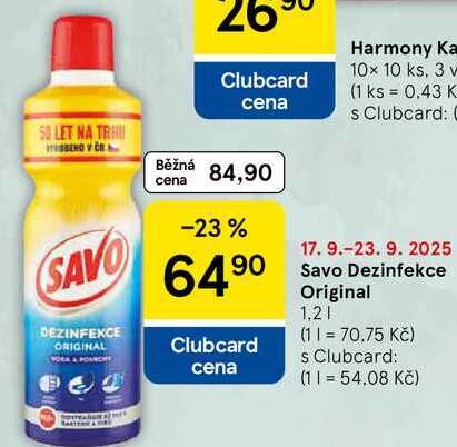Savo Dezinfekce Original, 1,2 l