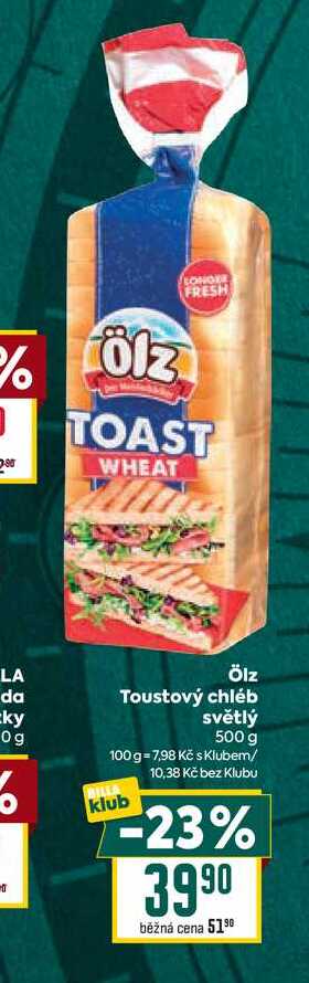 Ölz Toustový chléb světlý 500 g 