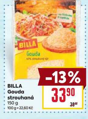 BILLA Gouda strouhaná 150 g 