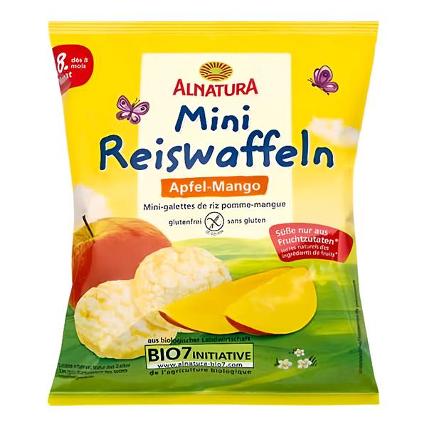 ALNATURA BIO Sušenky rýžové mini s jablky a mangem