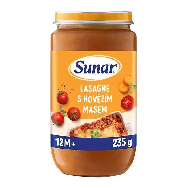 Sunar Příkrm lasagne s hovězím masem, 12m+