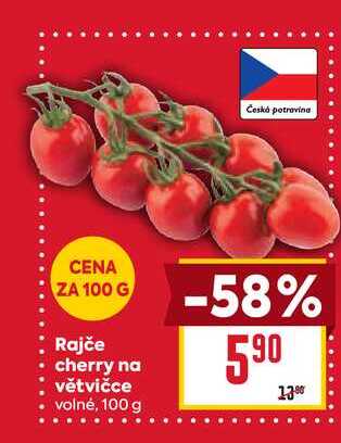 Rajče cherry na větvičce volné, 100g
