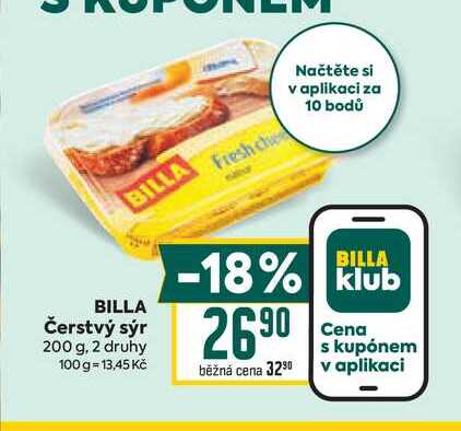 BILLA Čerstvý sýr 200 g