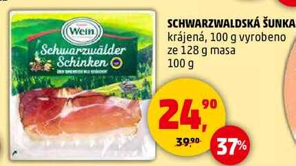 SCHWARZWALDSKÁ ŠUNKA krájená, 100 g 