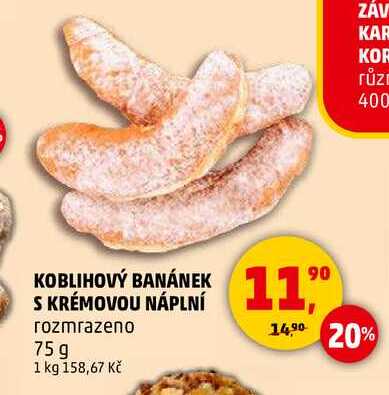 KOBLIHOVÝ BANÁNEK S KRÉMOVOU NÁPLNÍ, 75 g
