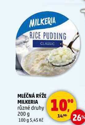 MLÉČNÁ RÝŽE MILKERIA různé druhy, 200 g 