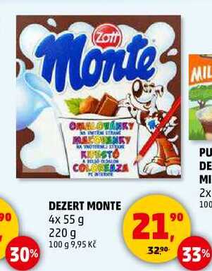 DEZERT MONTE, 4x 55 g   