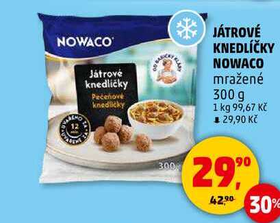 NOWACO JÁTROVÉ KNEDLÍČKY mražené, 300 g  