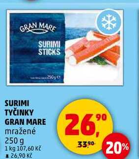 SURIMI TYČINKY GRAN MARE mražené, 250 g  