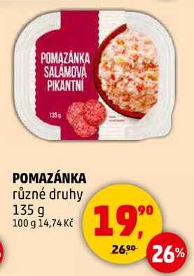 POMAZÁNKA různé druhy, 135 g 