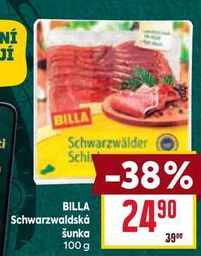 BILLA Schwarzwaldská šunka 100 g 