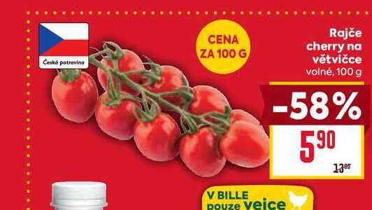 Rajče cherry na větvičce volné, 100 g