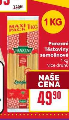 Panzani Těstoviny semolinové 1 kg 
