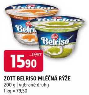 ZOTT BELRISO MLÉČNÁ RÝŽE 200 g