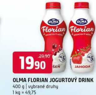OLMA FLORIAN JOGURTOVÝ DRINK 400 g