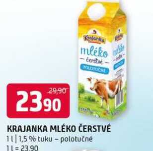 KRAJANKA MLÉKO ČERSTVÉ 1 l