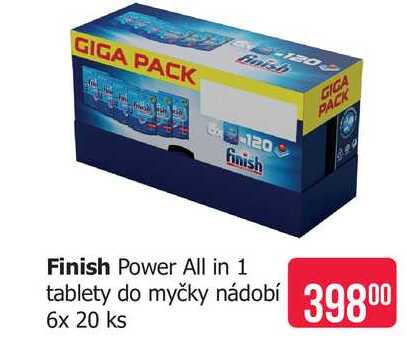 Finish Power All in 1 tablety do myčky 6x 20 ks
