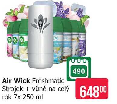 Air Wick Freshmatic Strojek + vůně na celý rok 7x 250 ml 