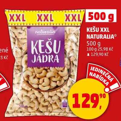 KEŠU XXL NATURALIA, 500 g  